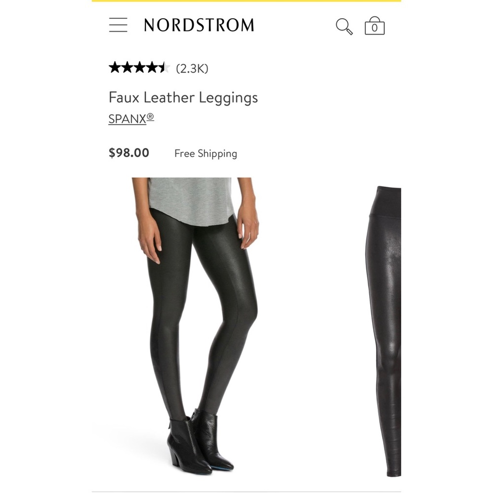 Spandex faux leather leggings